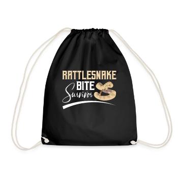 Morsure de serpent à sonnette Survivant Herpétologie Amphibiens - Sac de sport léger - noir - Devant