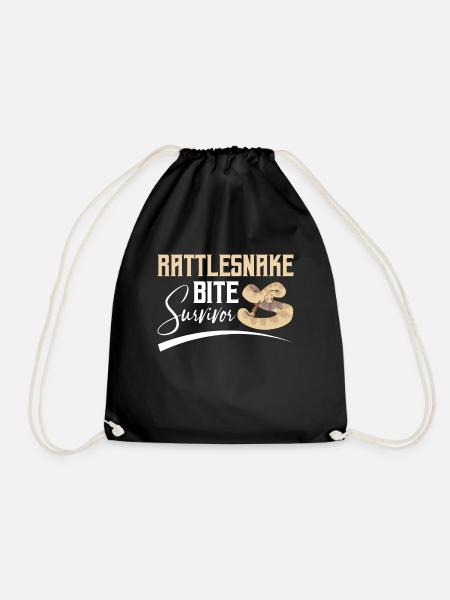 Rattlesnake Bite Survivor Herpetologie Amphibien - Turnbeutel - Schwarz