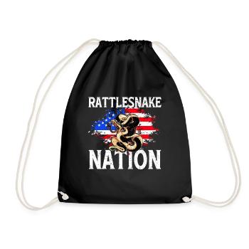 Rattlesnake Nation USA Flag Amphibian Gift - Sac de sport léger - noir - Devant