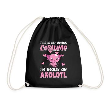 Mon costume humain vraiment Axolotl Amphibian Lurch - Sac de sport léger - noir - Devant