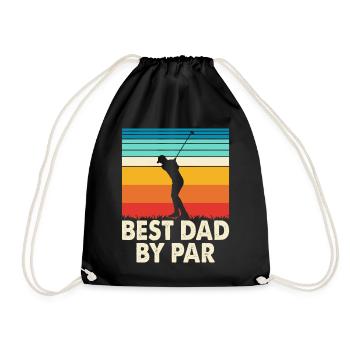Golf Papa Vater - Turnbeutel - Schwarz - Vorne
