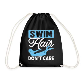 Swimming Float - Drawstring Bag - black - Front
