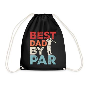 Golf Golfer Papa - Turnbeutel - Schwarz - Vorne