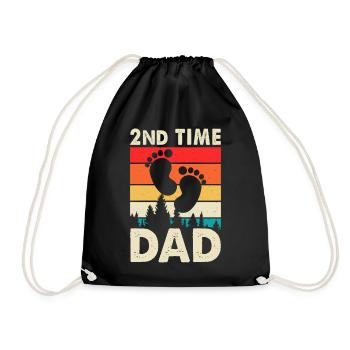Papa Vater Vatertag - Turnbeutel - Schwarz - Vorne