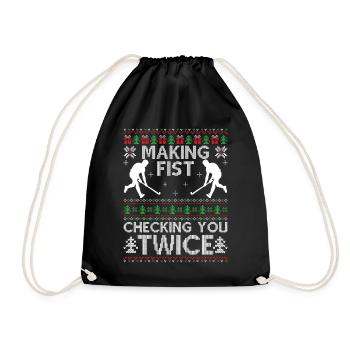 Hockey Moche Noël - Sac de sport léger - noir - Devant