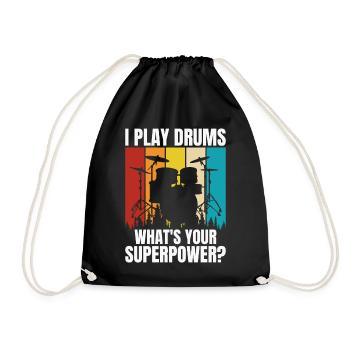 Batterie Batteur Batteur - Sac de sport léger - noir - Devant