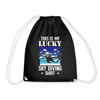 Skydive skydiving - Drawstring Bag - black - Front