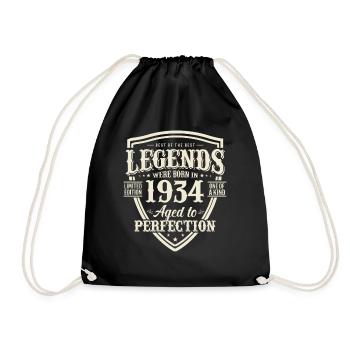 Cadeau élégant pour les 90 ans - Sac de sport léger - noir - Devant