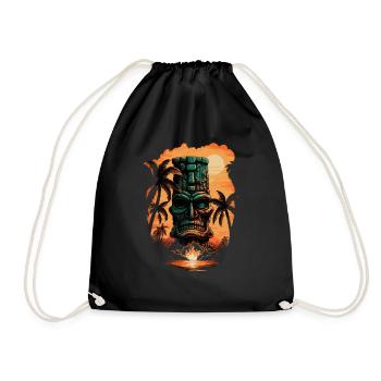 Tiki Kultur Maori Maske für einen Tkik Fans - Turnbeutel - Schwarz - Vorne