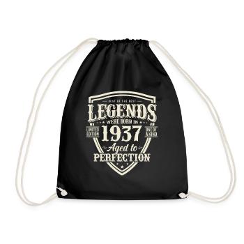 Vintage 1937 Cadeau d’anniversaire - Sac de sport léger - noir - Devant