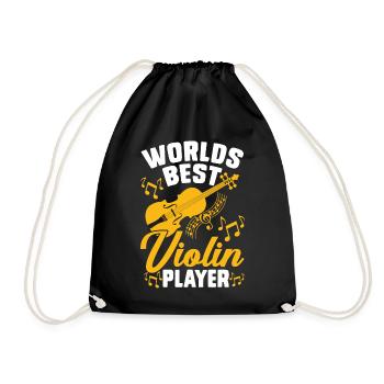 Violin Violinist - Drawstring Bag - black - Front