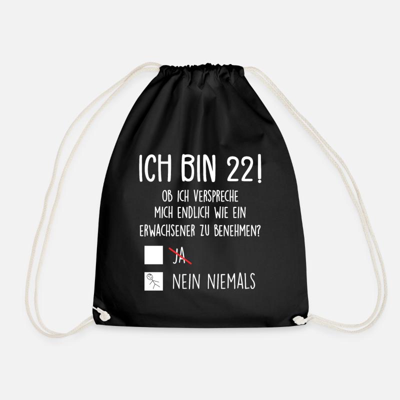 Ich Bin 22! - 22. Geburtstag 22 - Turnbeutel - Schwarz
