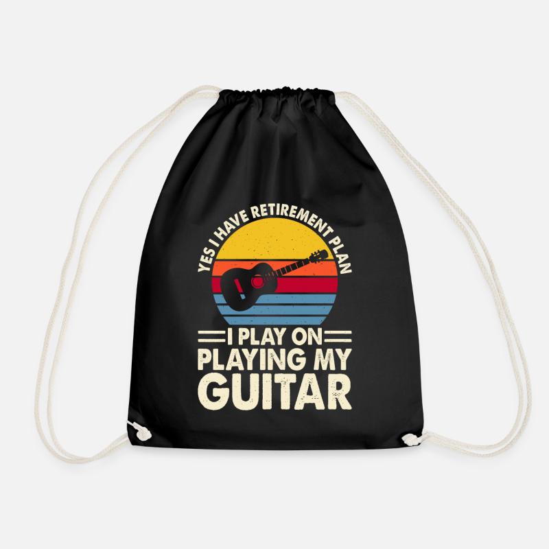 Gitarre Gitarrist - Turnbeutel - Schwarz