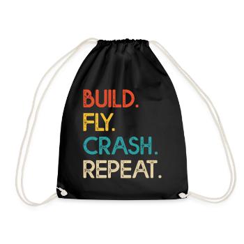 Drone - Drawstring Bag - black - Front