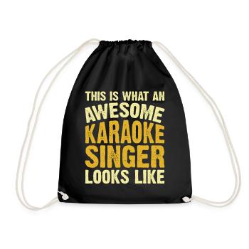 Karaoké - Sac de sport léger - noir - Devant