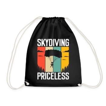 Skydiving - Turnbeutel - Schwarz - Vorne