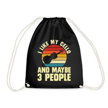Violin Violinist - Drawstring Bag - black - Front