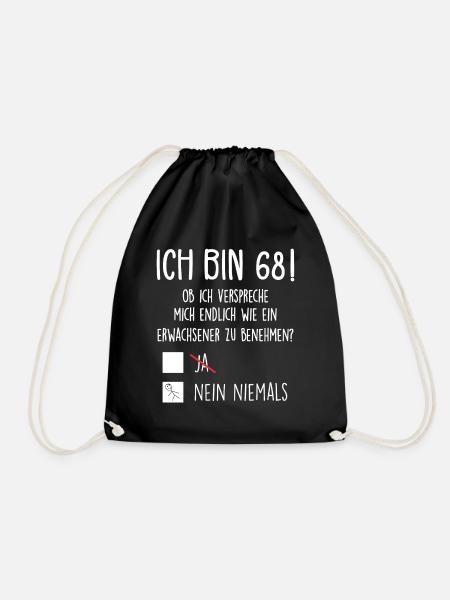 Ich Bin 68! - 68. Geburtstag 68 - Turnbeutel - Schwarz