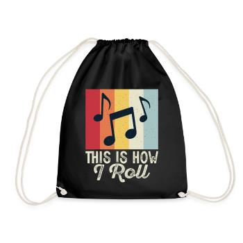 Partitions musicales Musiciens - Sac de sport léger - noir - Devant