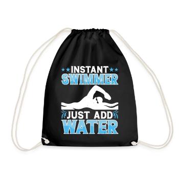 Swimming Float - Drawstring Bag - black - Front