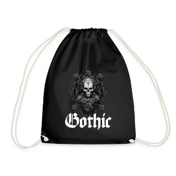 Gothik Okkult Rabe Gotik Schwarze Szene Wicca - Turnbeutel - Schwarz - Vorne