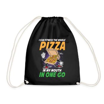 Pizza In My Mouth Calisthenics für Männer und - Turnbeutel - Schwarz - Vorne