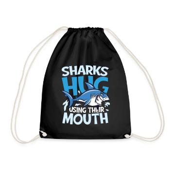 Sharks Hug Using Their Mouth - Turnbeutel - Schwarz - Vorne