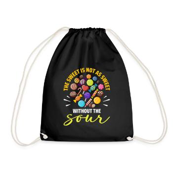 Le sucré n’est pas aussi sucré que les bonbons aigres - Sac de sport léger - noir - Devant