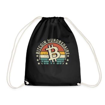 Bitcoin Crypto Cryptocurrency - Drawstring Bag - black - Front