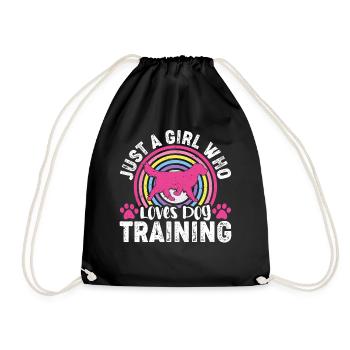 Dog training - Drawstring Bag - black - Front