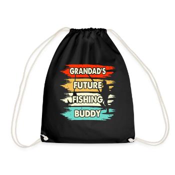 Grandpas Future Fishing Buddy - Drawstring Bag - black - Front