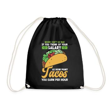 Combien de tacos gagnent par heure Nachos Burritos - Sac de sport léger - noir - Devant