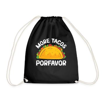 Plus de tacos Porfavor Mexique Cuisine mexicaine - Sac de sport léger - noir - Devant