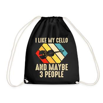 Cello Cellist - Drawstring Bag - black - Front