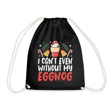 Je ne peux même pas sans ma crème glacée Eggnog Men Women - Sac de sport léger - noir - Devant