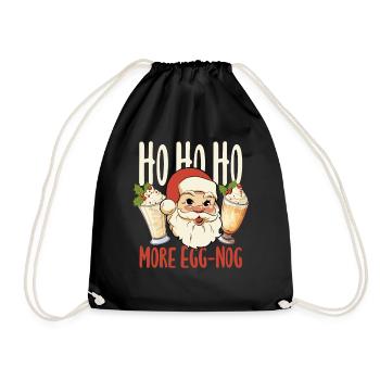Ho Ho Ho Plus de lait de poule Hommes Femmes Crème glacée Noël - Sac de sport léger - noir - Devant