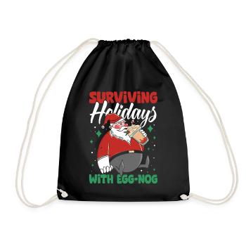 Survivre aux vacances avec la crème glacée Eggnog Men Women - Sac de sport léger - noir - Devant