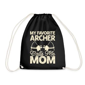 Archer Archery - Drawstring Bag - black - Front