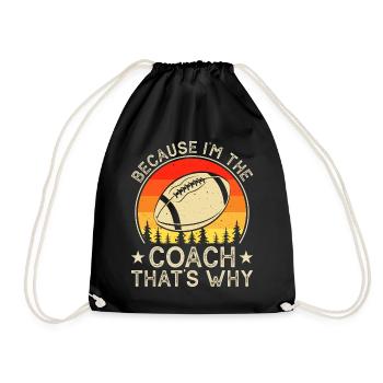 Entraîneur de football - Sac de sport léger - noir - Devant