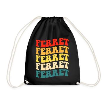Frettchen - Turnbeutel - Schwarz - Vorne