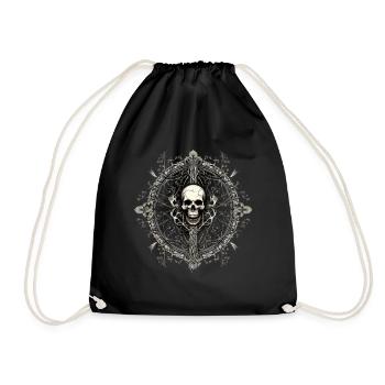 Gothik Okkult Rabe Gotik Schwarze Szene Wicca - Turnbeutel - Schwarz - Vorne