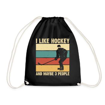 Hockey - Turnbeutel - Schwarz - Vorne