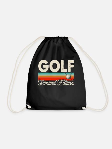 Golf Golfer - Turnbeutel - Schwarz