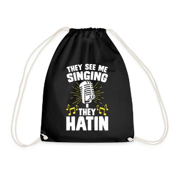 Chanteur chanteur - Sac de sport léger - noir - Devant