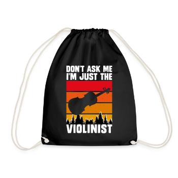 Violoniste violoniste - Sac de sport léger - noir - Devant