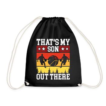 Basketball Dad Mom - Drawstring Bag - black - Front