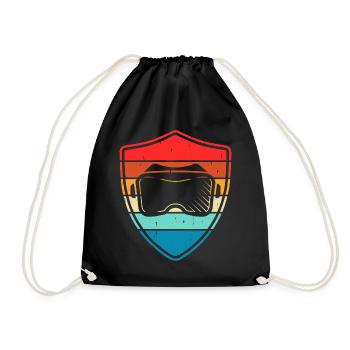 VR Virtual Reality - Drawstring Bag - black - Front