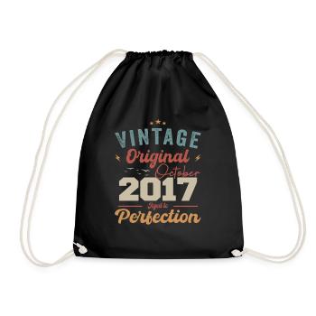 October 2017 Birthday Gift 2017 October - Drawstring Bag - black - Front