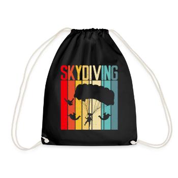 Skydiving - Turnbeutel - Schwarz - Vorne