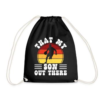 Basketball Basketballer - Turnbeutel - Schwarz - Vorne